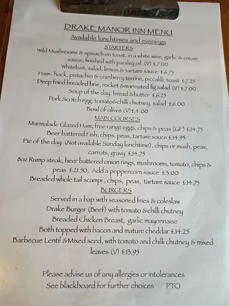 Menu_Drake Manor Inn_Yelverton_image_2