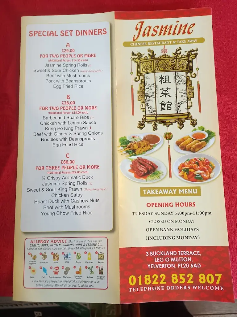 Menu_Jasmine Restaurant_Yelverton_immagine_2