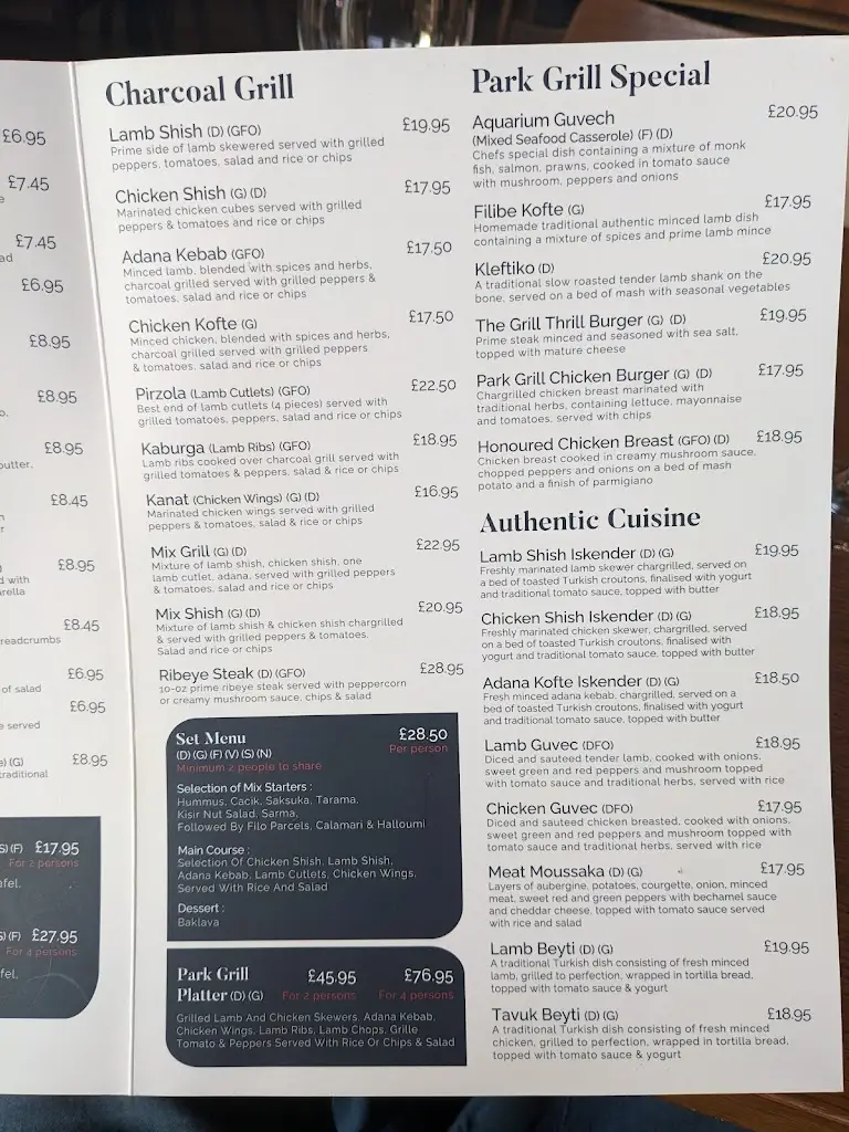 Menu_Park Grill Restaurant_Worcester Park_image_3