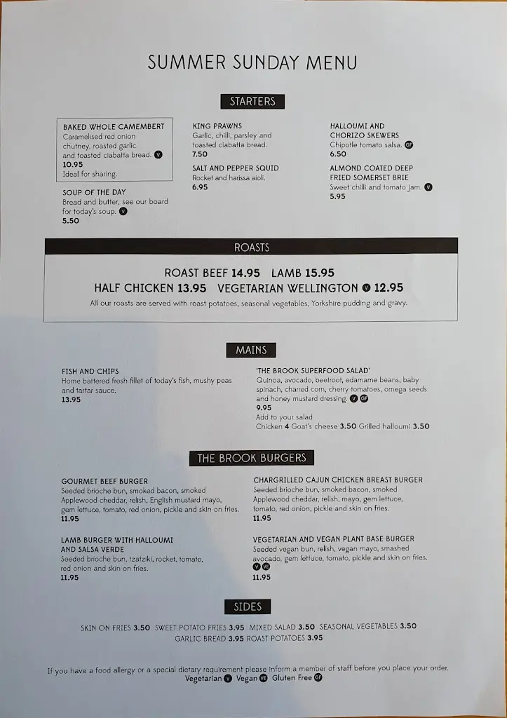 Menu_The Brook_Worcester Park_image_2