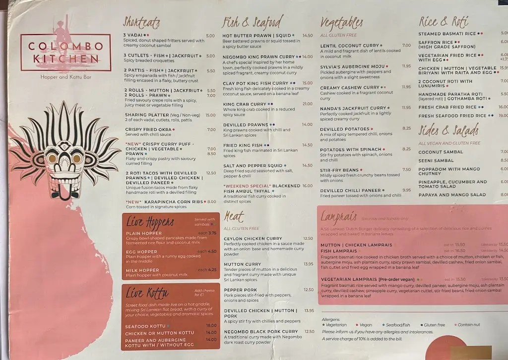 Menu_Colombo Kitchen - Hopper & Kottu Bar_Worcester Park_immagine_2