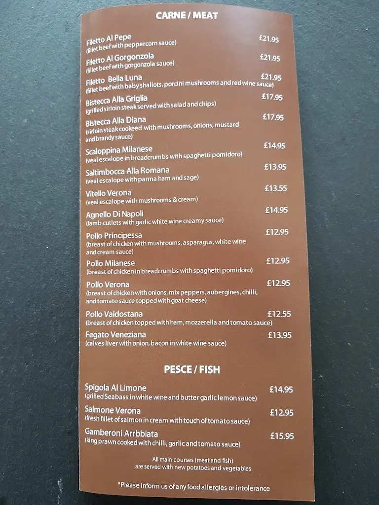 Menu_La Bella Luna_Worcester Park_immagine_3