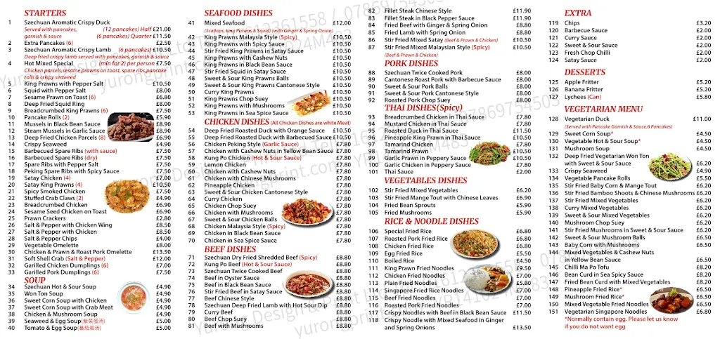 Menu_The Chef Restaurant_Worcester Park_immagine_4