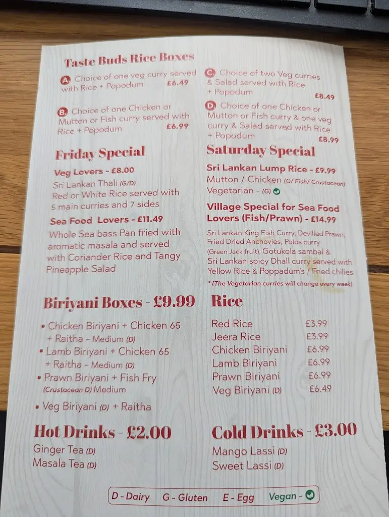 Menu_TASTE BUDS_Worcester Park_image_2