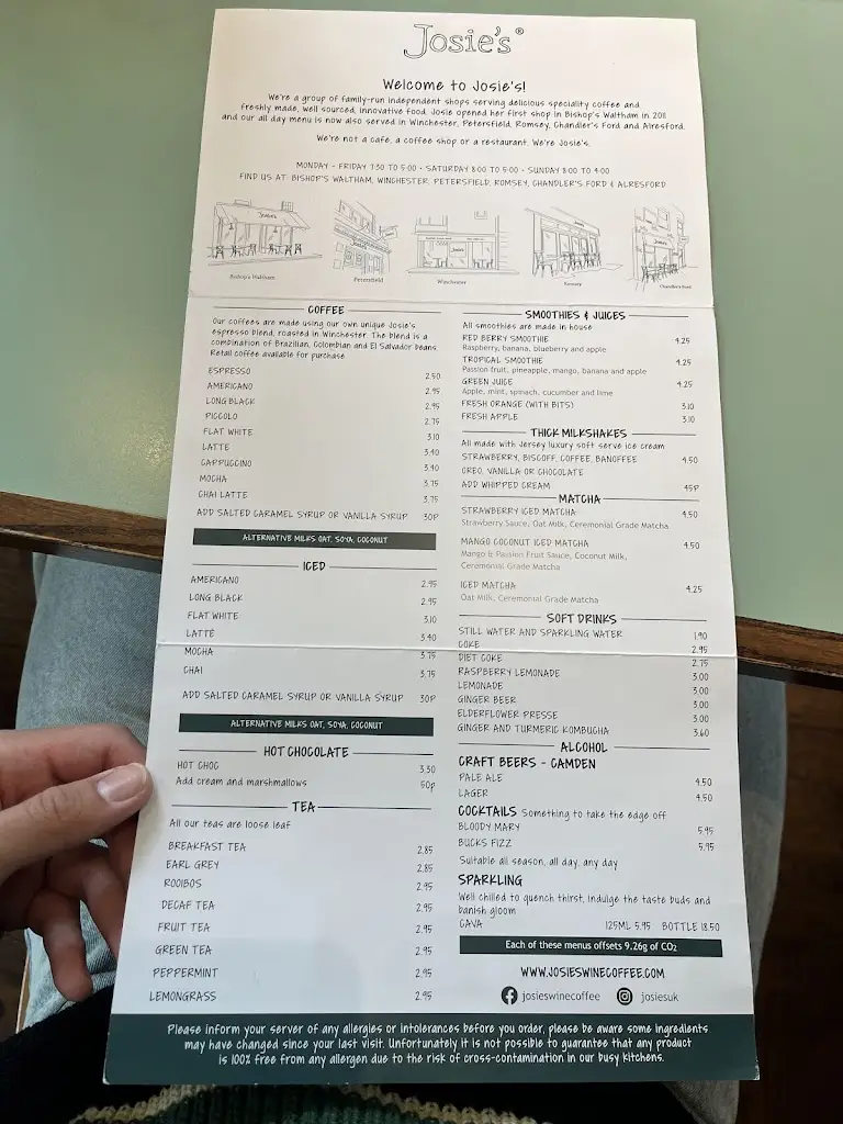 Menu_Josie's_City of Winchester_image_2