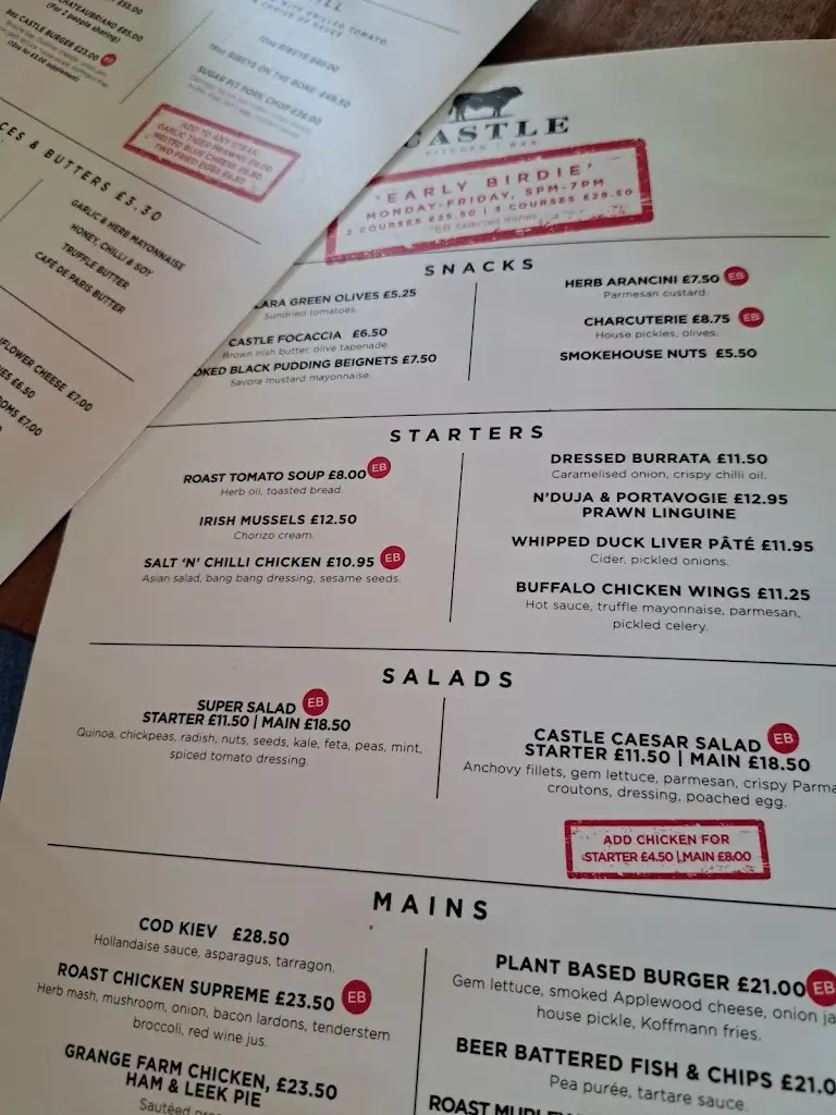 Menu_Castle Kitchen + Bar_Ahoghill_image_3