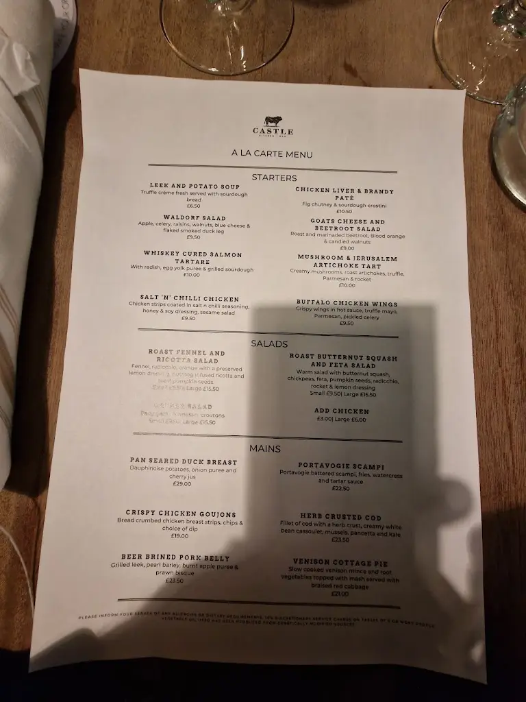 Menu_Castle Kitchen + Bar_Ahoghill_image_4