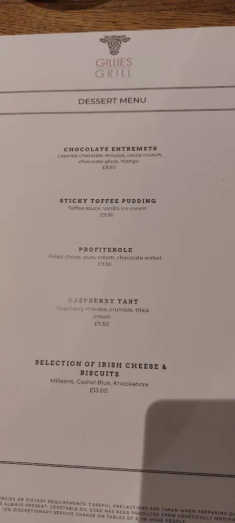 Menu_Gillies Restaurant_Ahoghill_image_2
