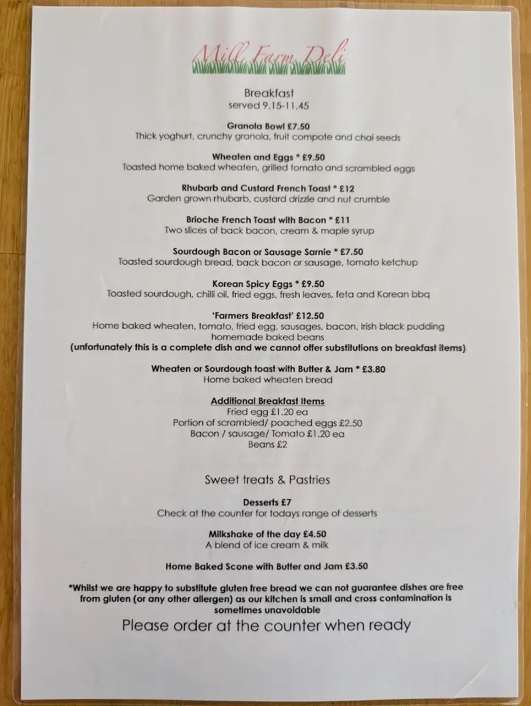 Menu_Mill Farm_Annahilt_image_1