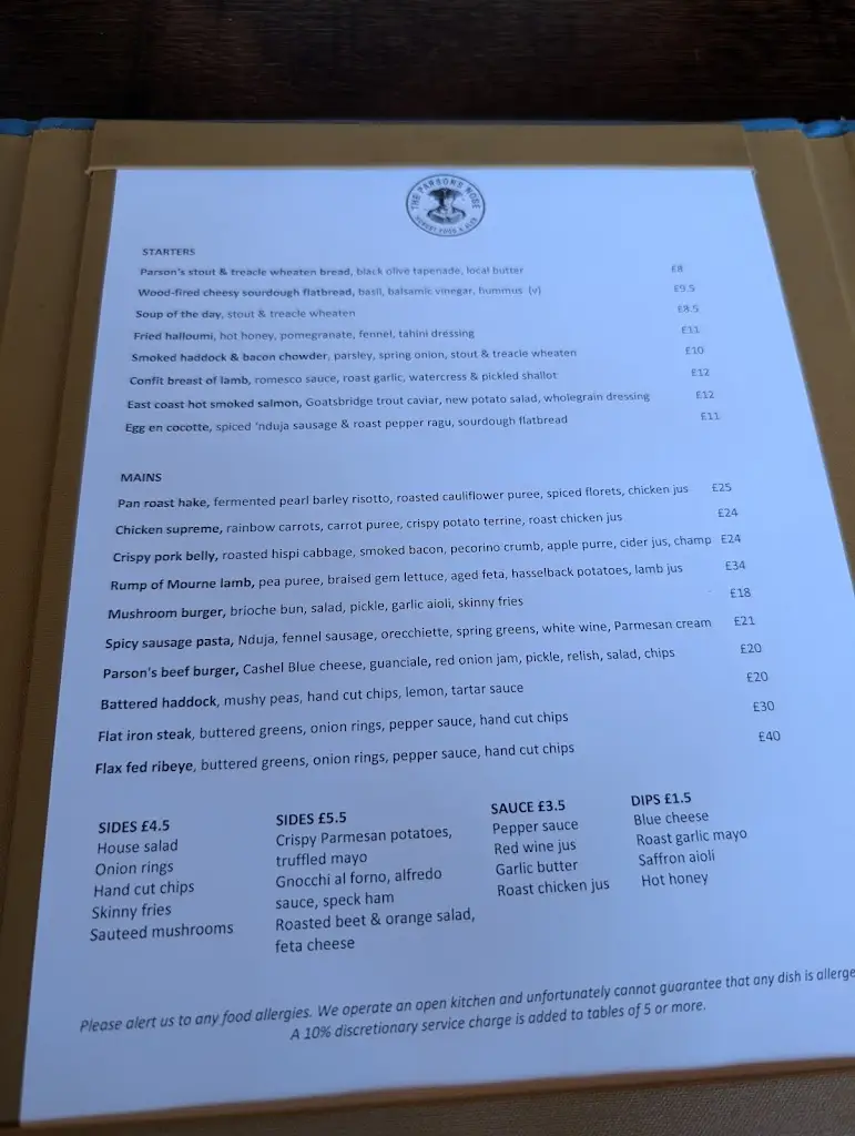 Menu_The Parson's Nose_Annahilt_image_3