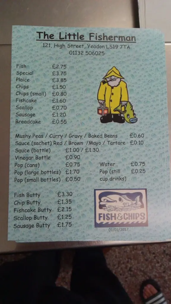 Menu_The Little Fisherman_Yeadon_image_4