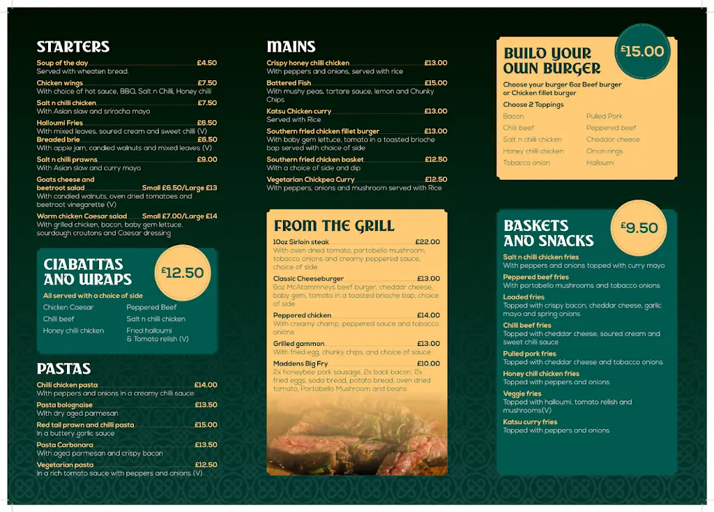 Menu_Maddens Bar & Grill Antrim_Antrim_image_1