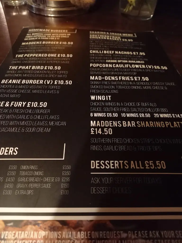 Menu_Maddens Bar & Grill Antrim_Antrim_image_4