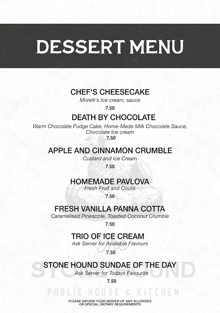 Menü_The Stone Hound_Antrim_Bild_4