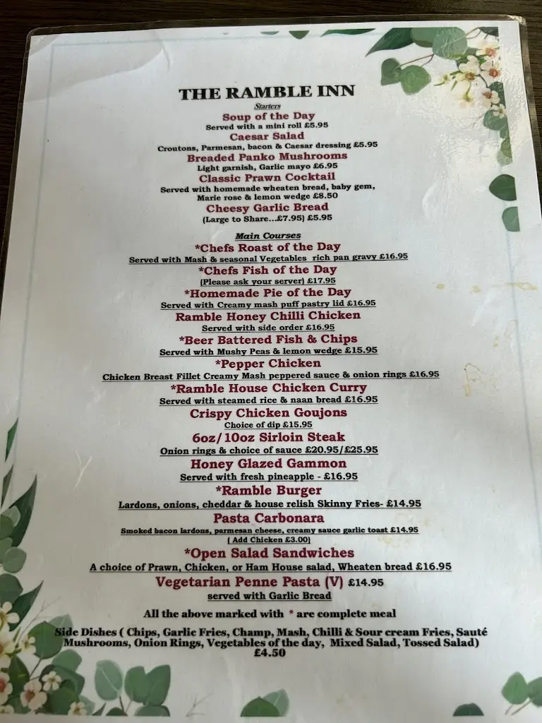 Menu_McLarnons Ramble Inn_Antrim_image_1