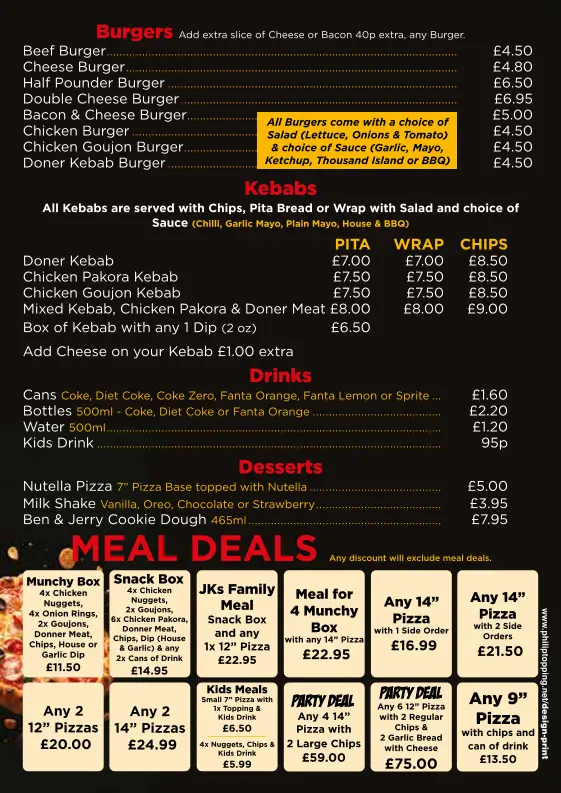 Menu_Jks Pizza - Newtownabbey_Antrim and Newtownabbey_image_2
