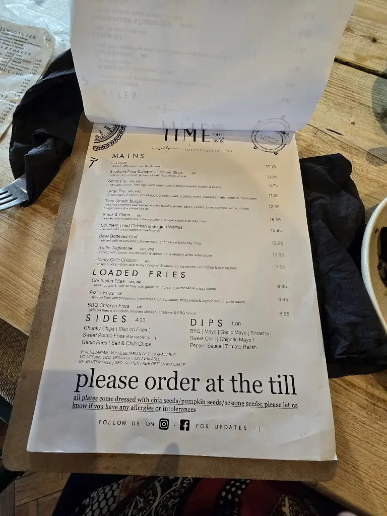 Menu_Time Coffee House & Bistro_Ballyclare_image_4