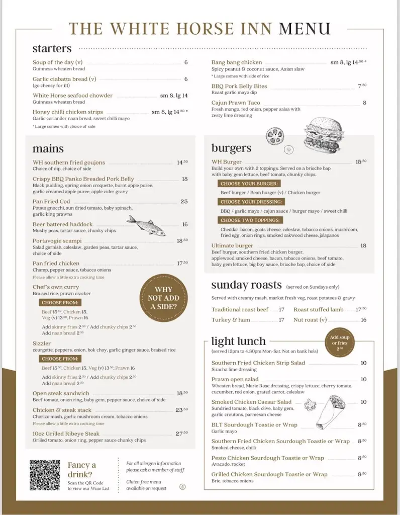 Menu_The White Horse Inn_Ballynahinch_image_4