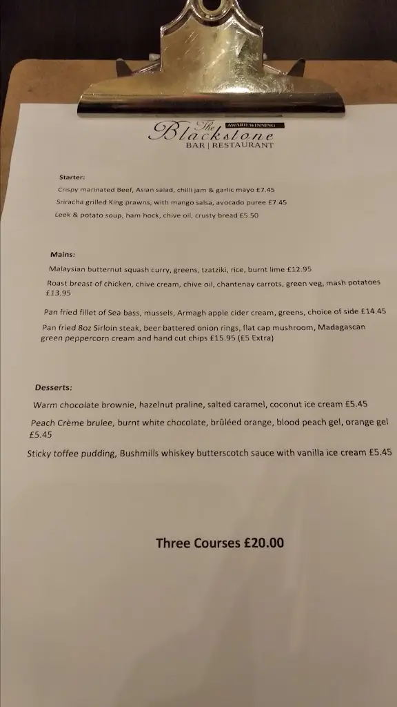 Menu_The Blackstone Bar & Off Sales_Ballymena_image_1