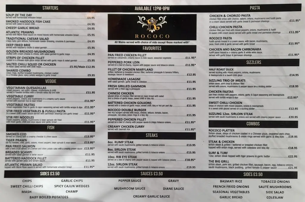 Menu_Rococo_Ballymena_image_2