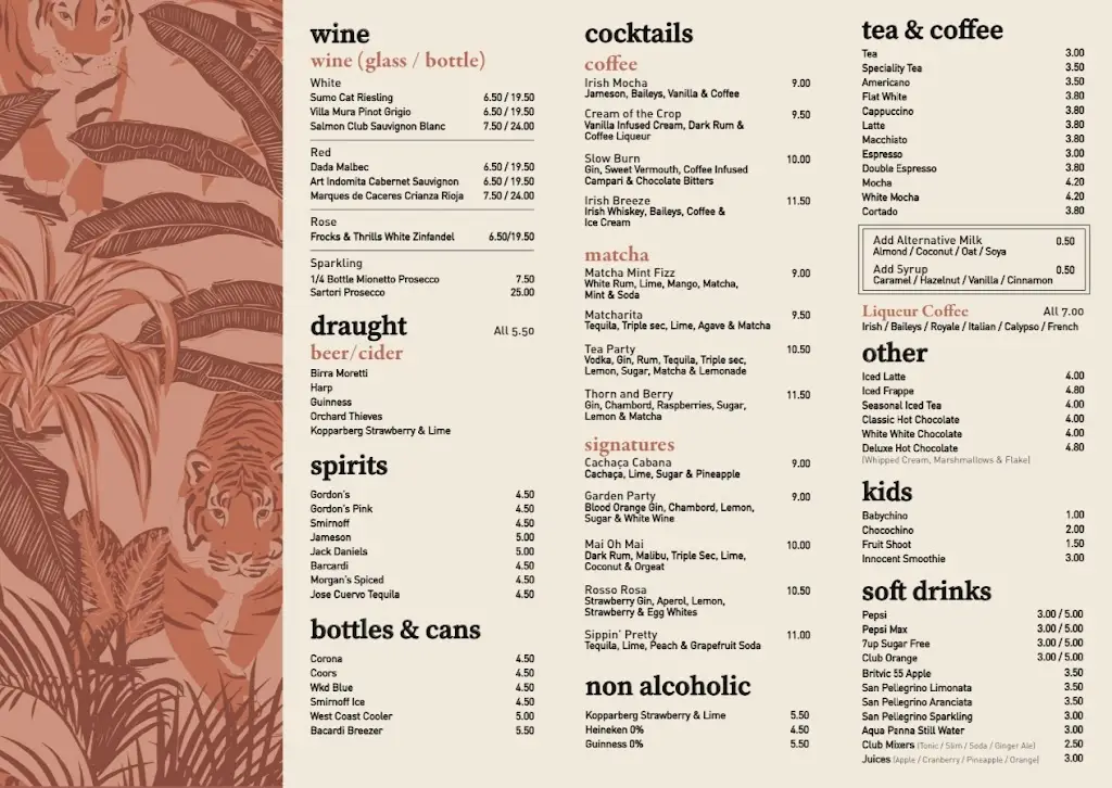 Menu_Shot Licensed Cafe_Ballymena_image_1