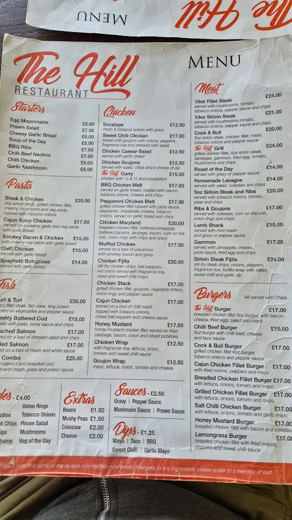 Menü_The Hill Restaurant_Ballykelly_Bild_4