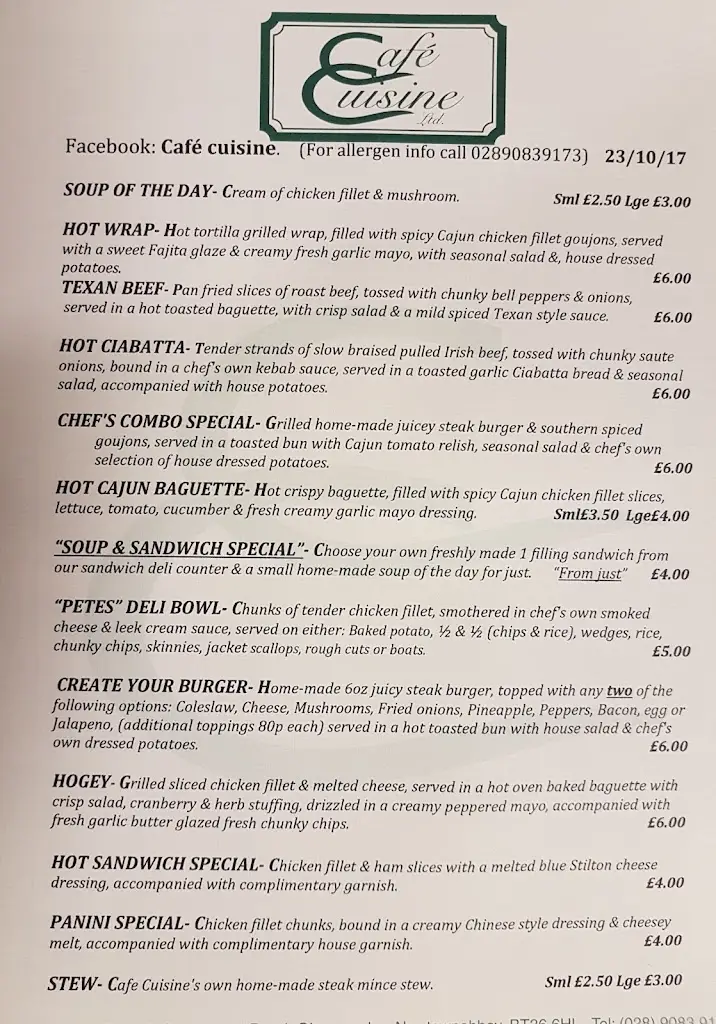 Menu_Cafe Cuisine_Carnmoney_immagine_1