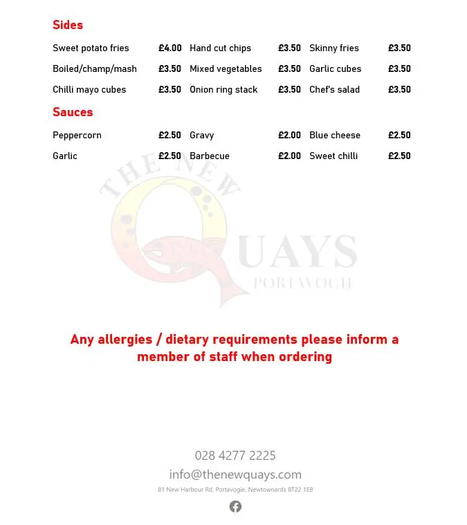 Menu_The New Quays_Ballywalter_image_3