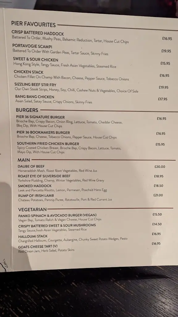 Menu_Pier 36_Ballywalter_image_2