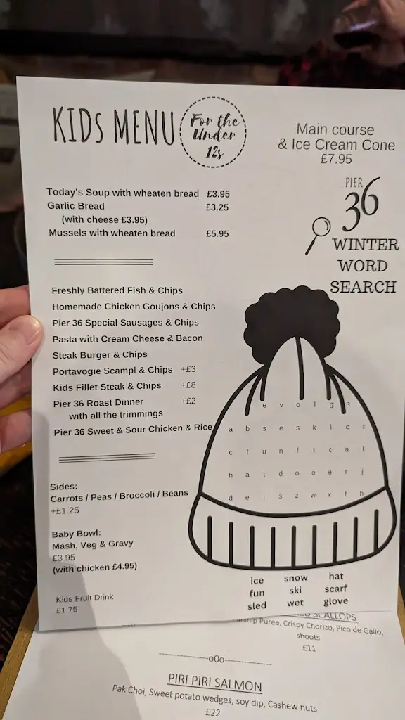 Menu_Pier 36_Ballywalter_image_3