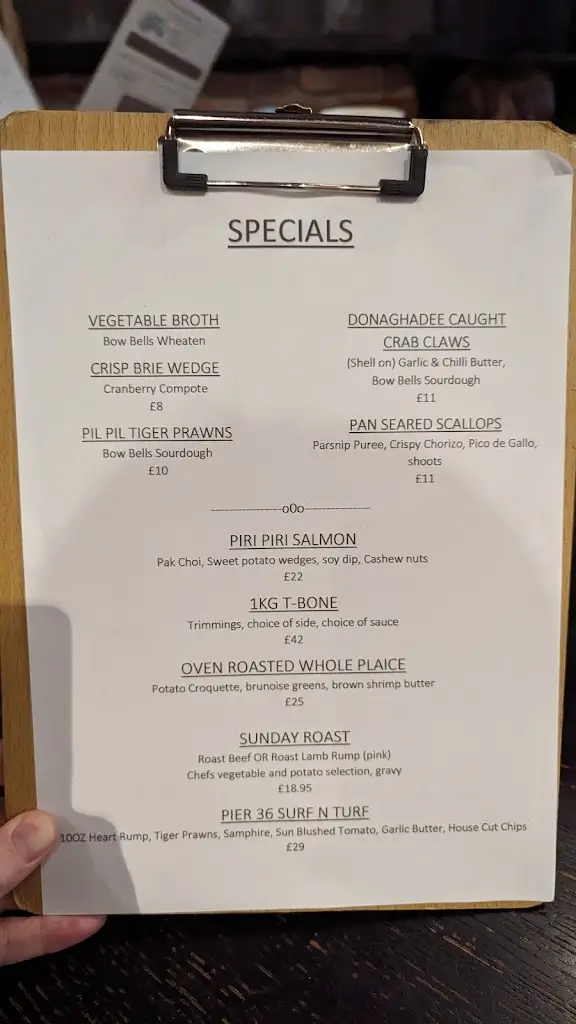 Menu_Pier 36_Ballywalter_image_4