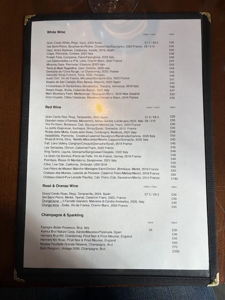 Menu_Palmers Restaurant_Bethnal Green_image_2