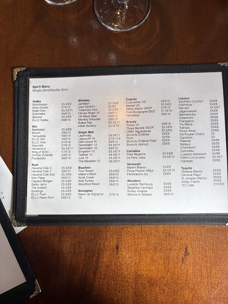 Menu_Palmers Restaurant_Bethnal Green_image_4