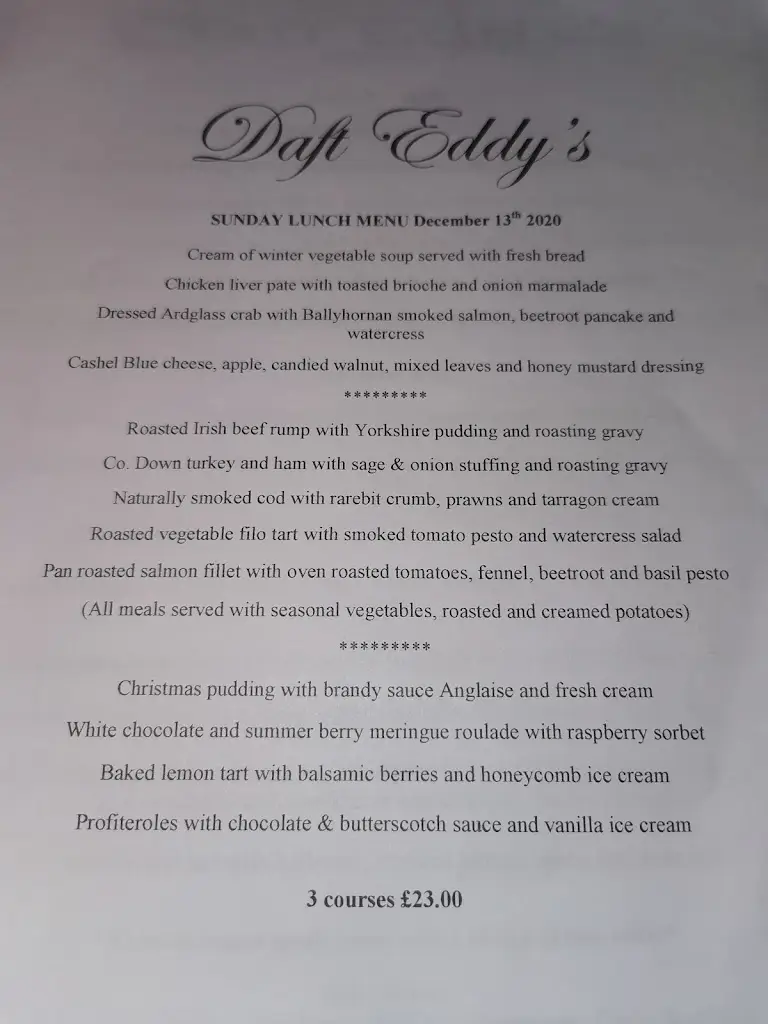 Menu_Daft Eddy's | Bar & Restaurant_Ballywalter_image_3
