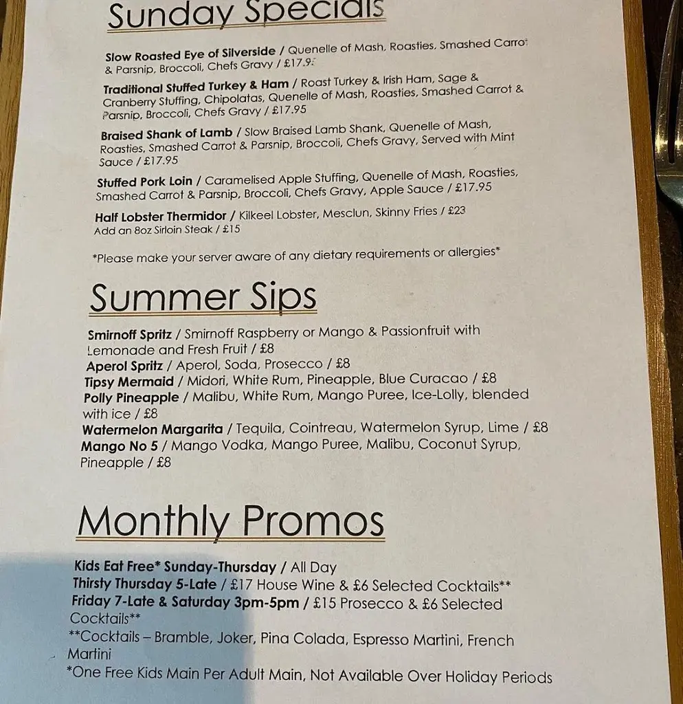 Menu_Grace Neill's_Ballywalter_image_2