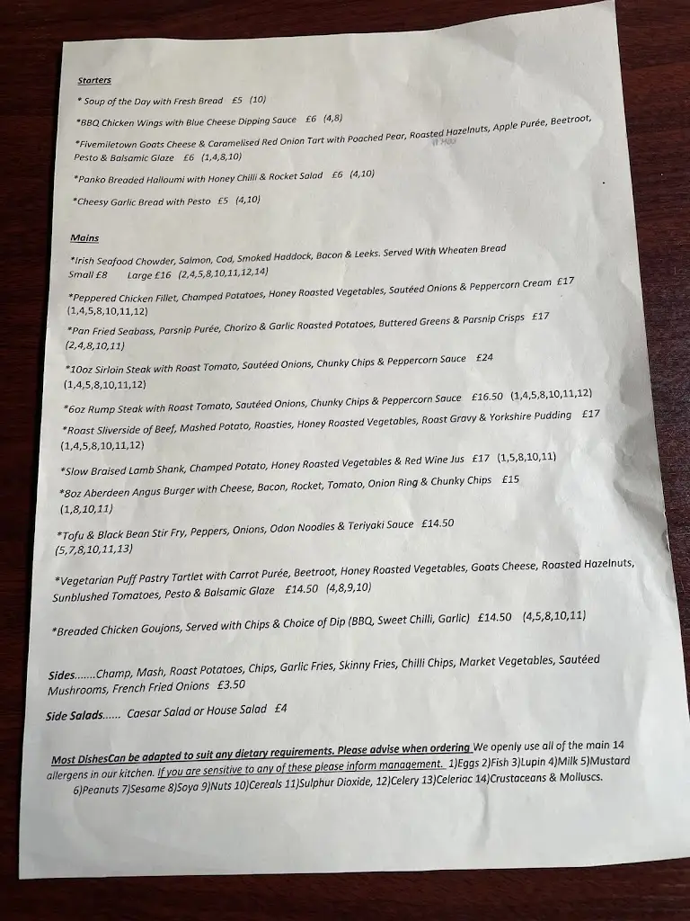 Menu_Laragh Lodge Restaurant_Carnlough_image_2