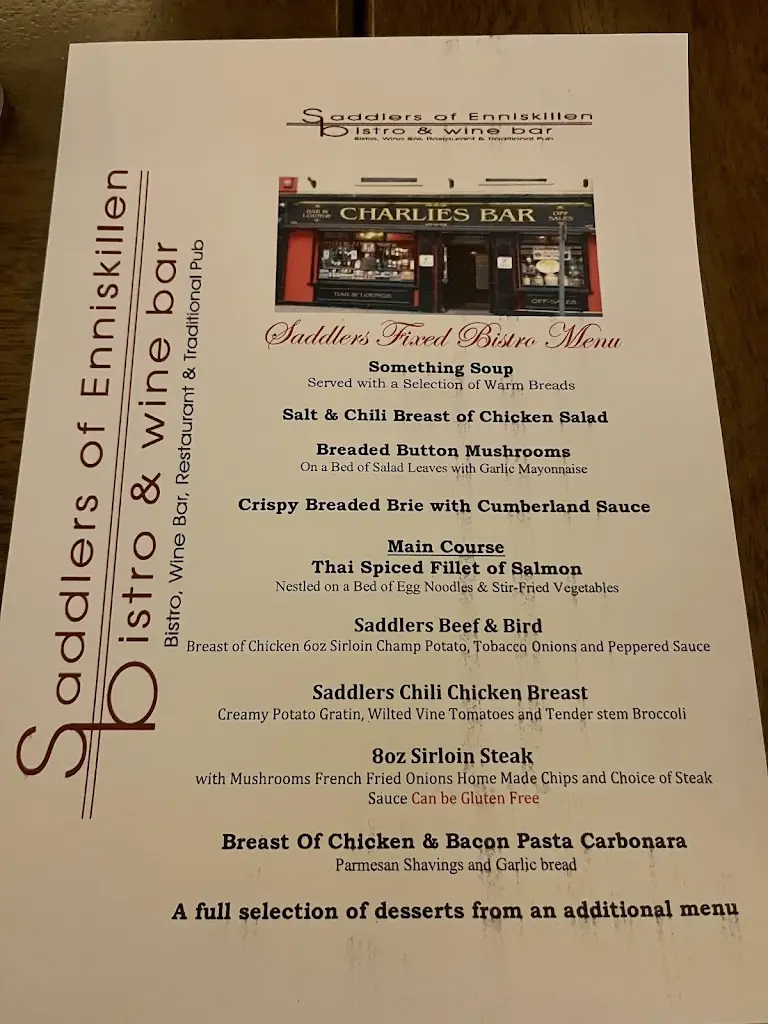 Menu_Horseshoe & Saddlers_Ballinamallard_immagine_1