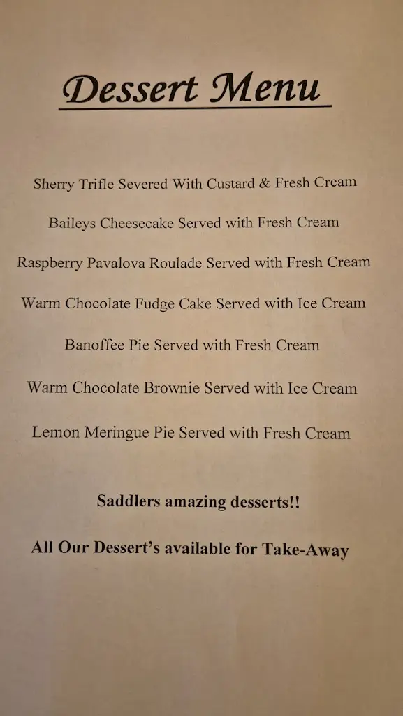 Menu_Horseshoe & Saddlers_Ballinamallard_immagine_2