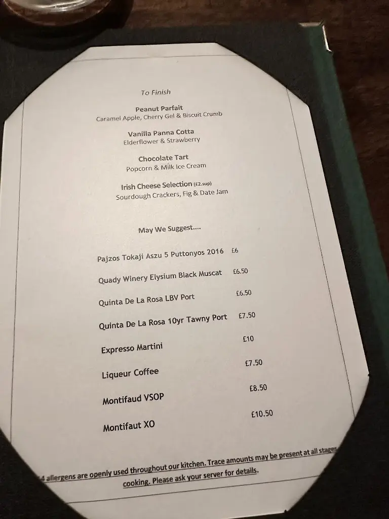 Menu_28 At The Hollow_Ballinamallard_image_4