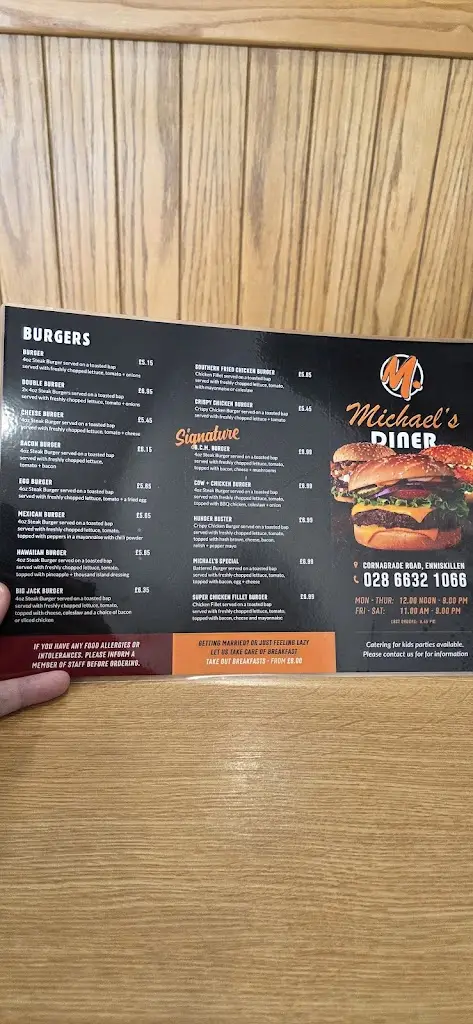 Menu_Michael's Diner_Ballinamallard_image_2