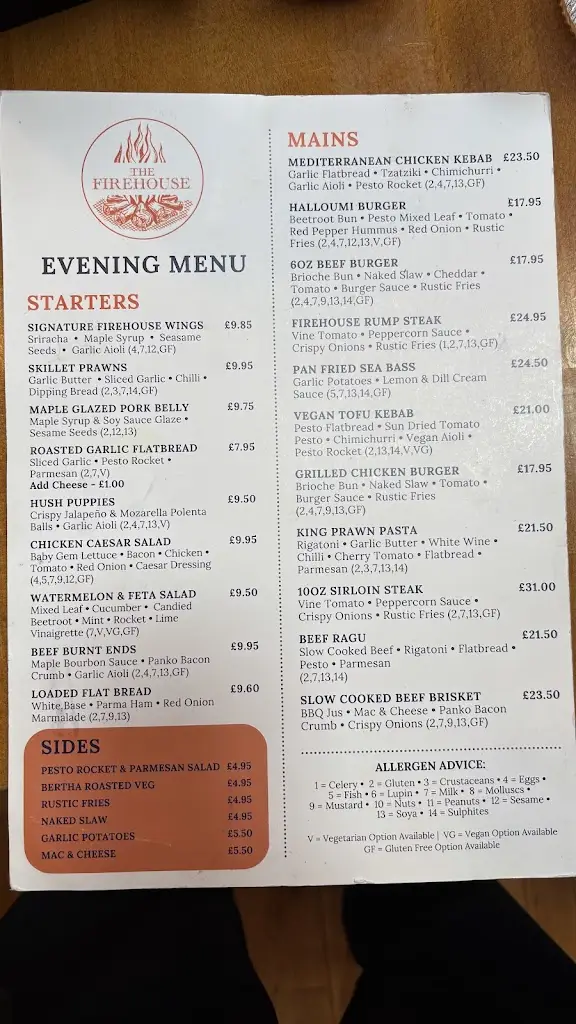 Menu_The Firehouse_Ballinamallard_image_1