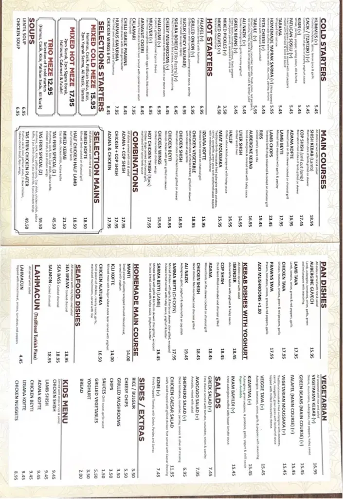 Menu_Taş Fırın Turkish Restaurant - Shoreditch_Bethnal Green_image_2