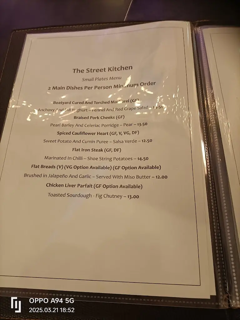 Menu_The Street Kitchen Enniskillen_Ballinamallard_image_1