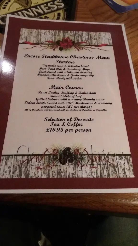 Menu_Encore Steak House_Ballinamallard_image_4