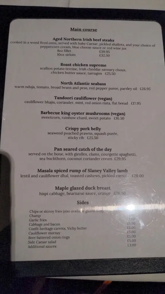 Menu_The Bushmills Inn Restaurant and Bar_Bushmills_immagine_4