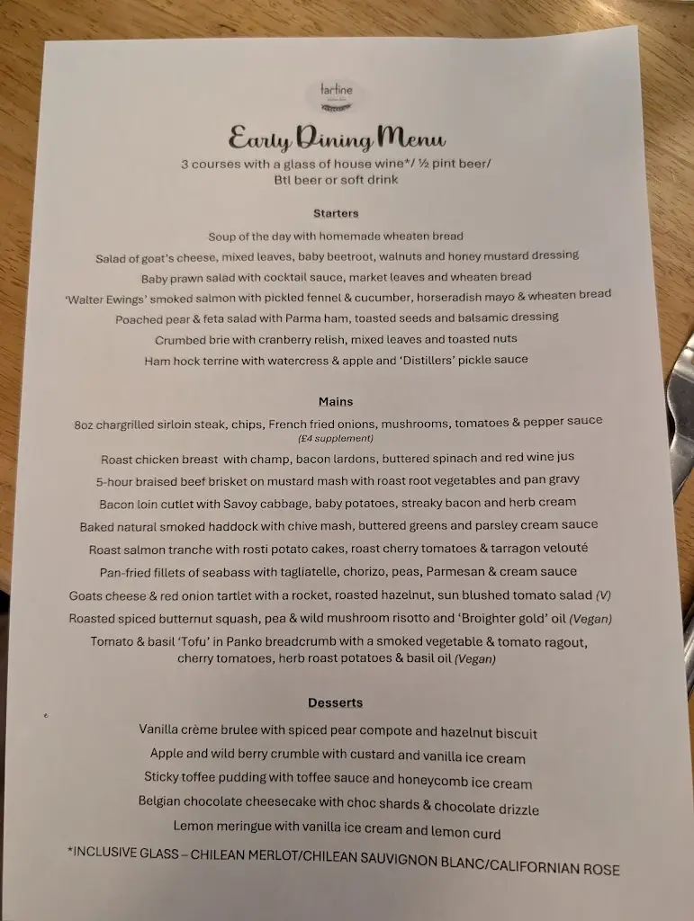 Menu_Tartine at the Distillers Arms_Bushmills_image_1