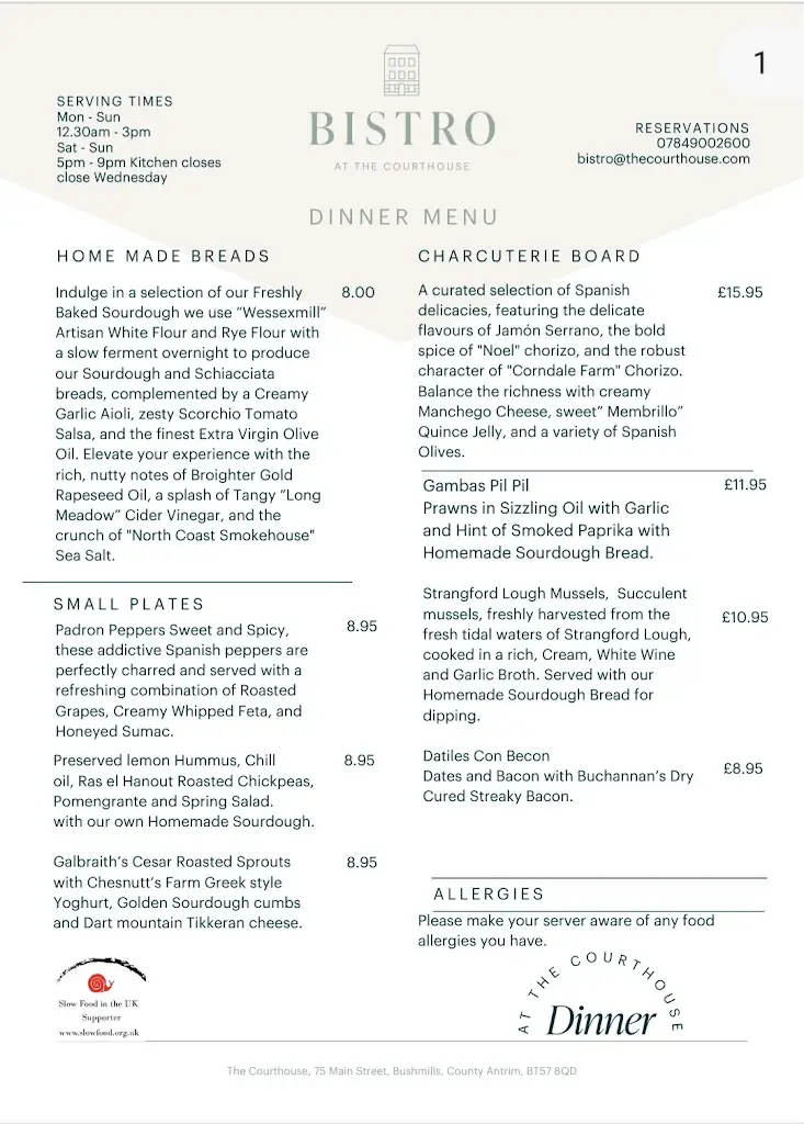 Menu_Bistro at the Courthouse_Bushmills_image_3