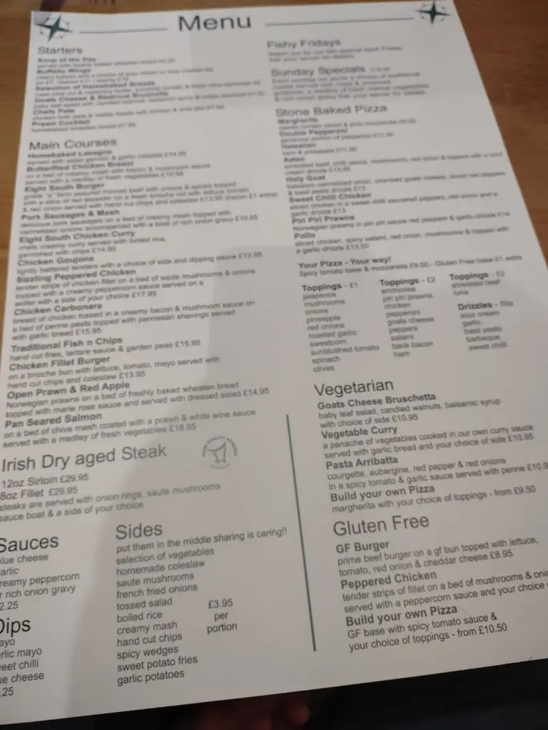 Menu_Eight South_Carryduff_immagine_1
