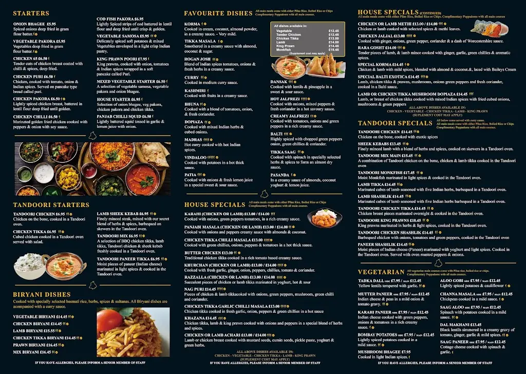 Menu_Panjab Indian Restaurant_Carryduff_image_1