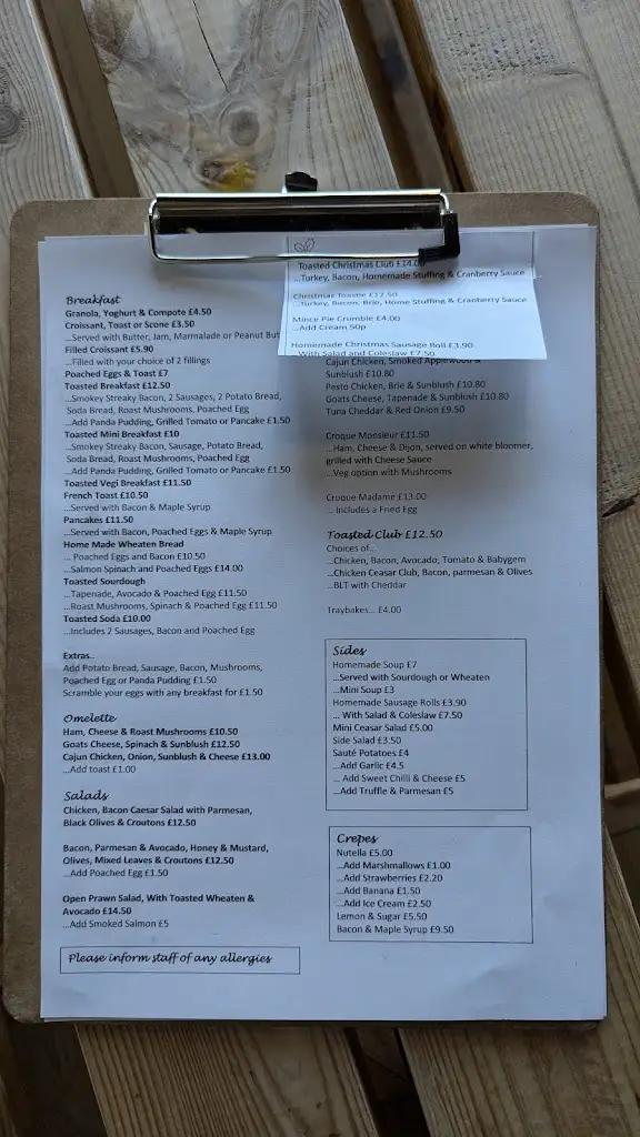 Menu_Toasted Artisan Kitchen_Carryduff_immagine_1